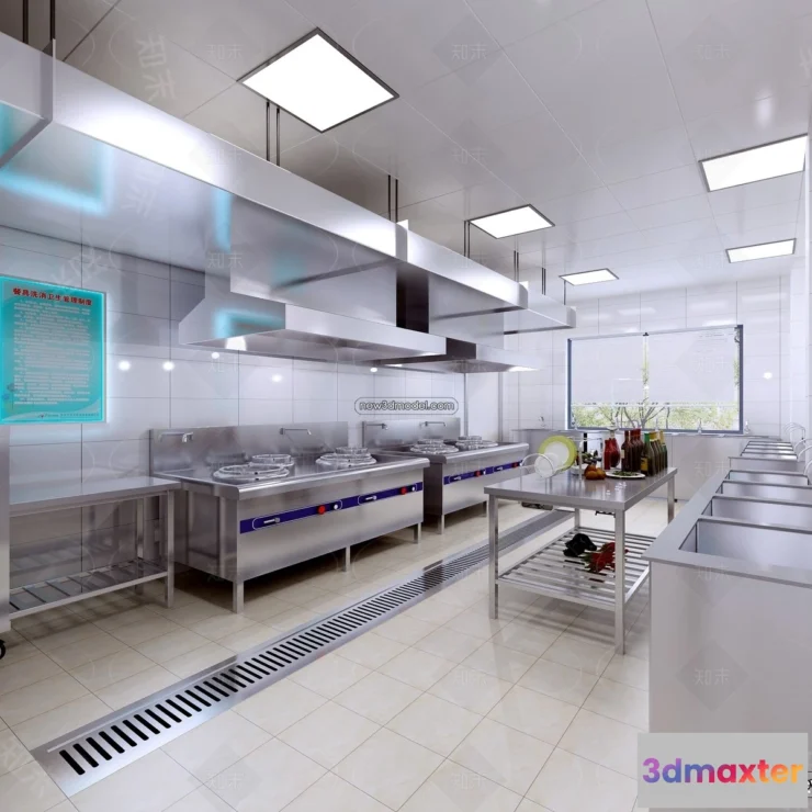1584539 - Restaurant Kitchen 3D Models - 3D Scene - 024 3D Max