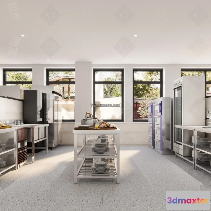 1584541 - Restaurant Kitchen 3D Models - 3D Scene - 025 3D Max