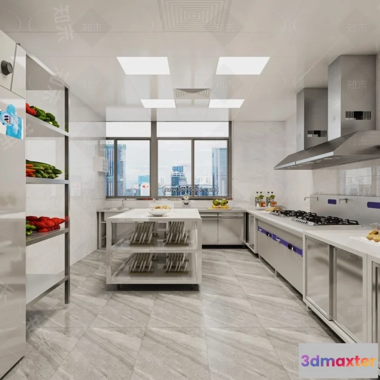 1584555 - Restaurant Kitchen 3D Models - 3D Scene - 032 3D Max