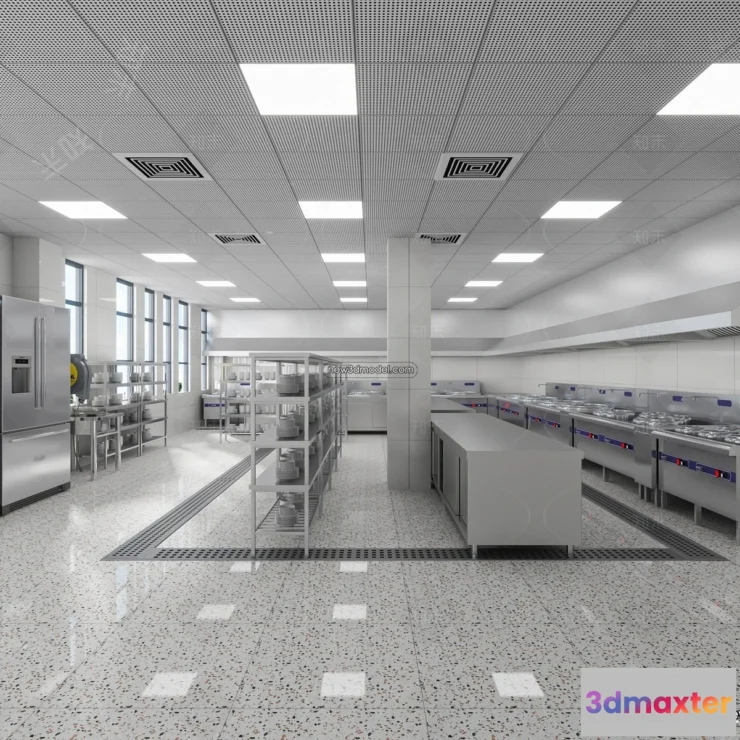 1584557 - Restaurant Kitchen 3D Models - 3D Scene - 033 3D Max
