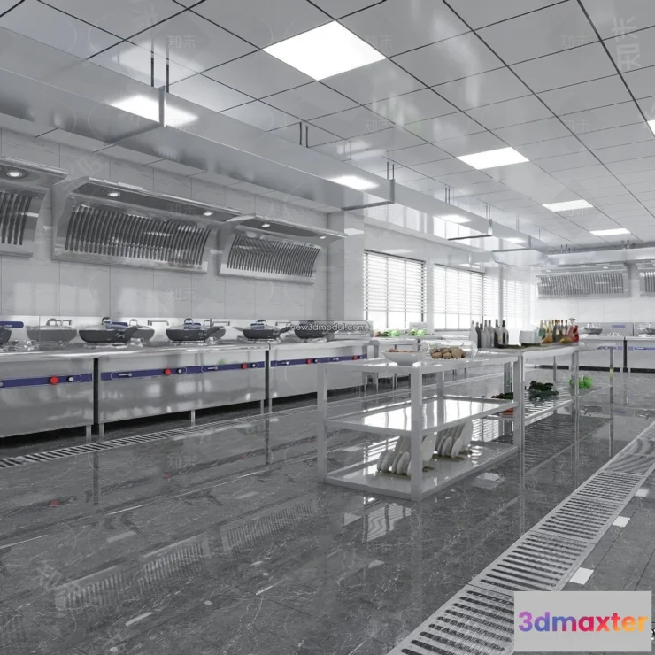 1584571 - Restaurant Kitchen 3D Models - 3D Scene - 040 3D Max