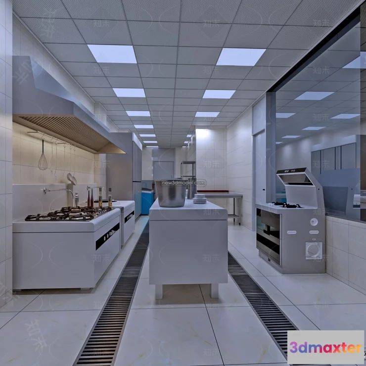 1584579 - Restaurant Kitchen 3D Models - 3D Scene - 044 3D Max