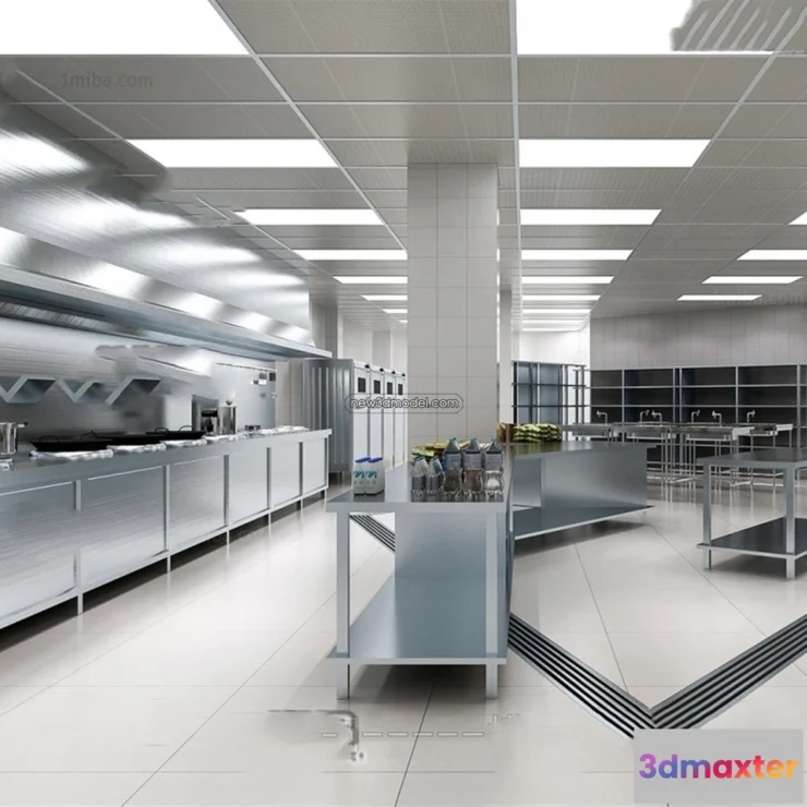 1584587 - Restaurant Kitchen 3D Models - 3D Scene - 048 3D Max