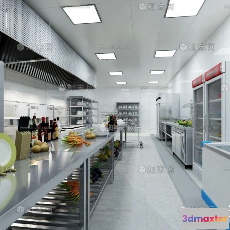 1584591 - Restaurant Kitchen 3D Models - 3D Scene - 050 3D Max