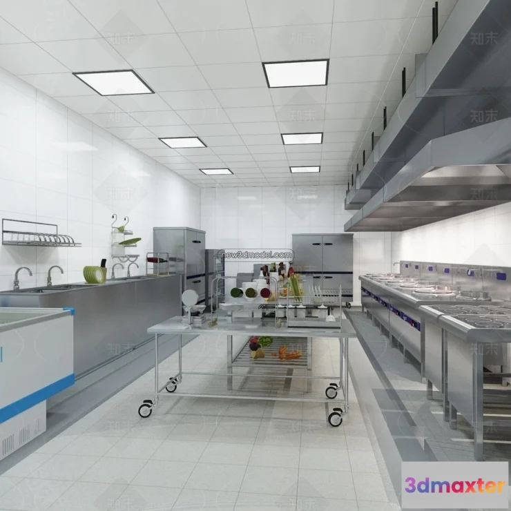 1584593 - Restaurant Kitchen 3D Models - 3D Scene - 051 3D Max
