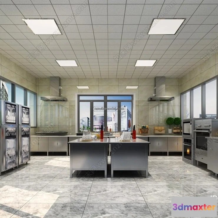 1584599 - Restaurant Kitchen 3D Models - 3D Scene - 054 3D Max
