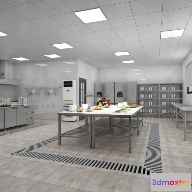 1584603 - Restaurant Kitchen 3D Models - 3D Scene - 056 3D Max