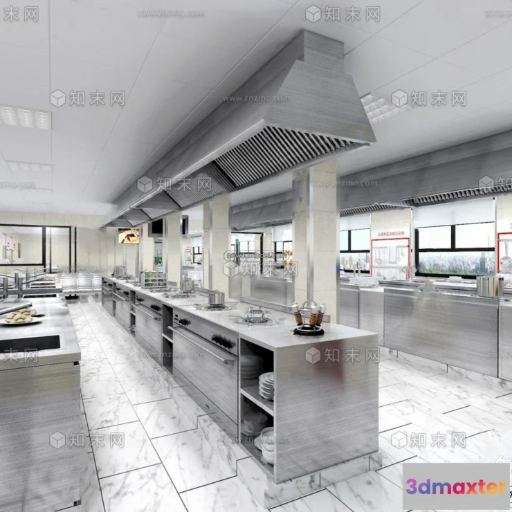 1584607 - Restaurant Kitchen 3D Models - 3D Scene - 058 3D Max