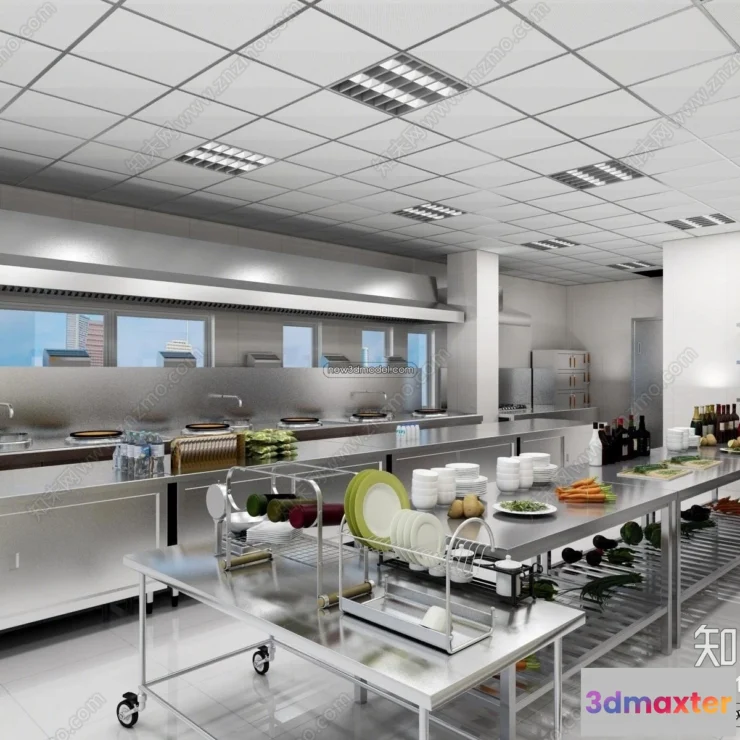 1584611 - Restaurant Kitchen 3D Models - 3D Scene - 060 3D Max