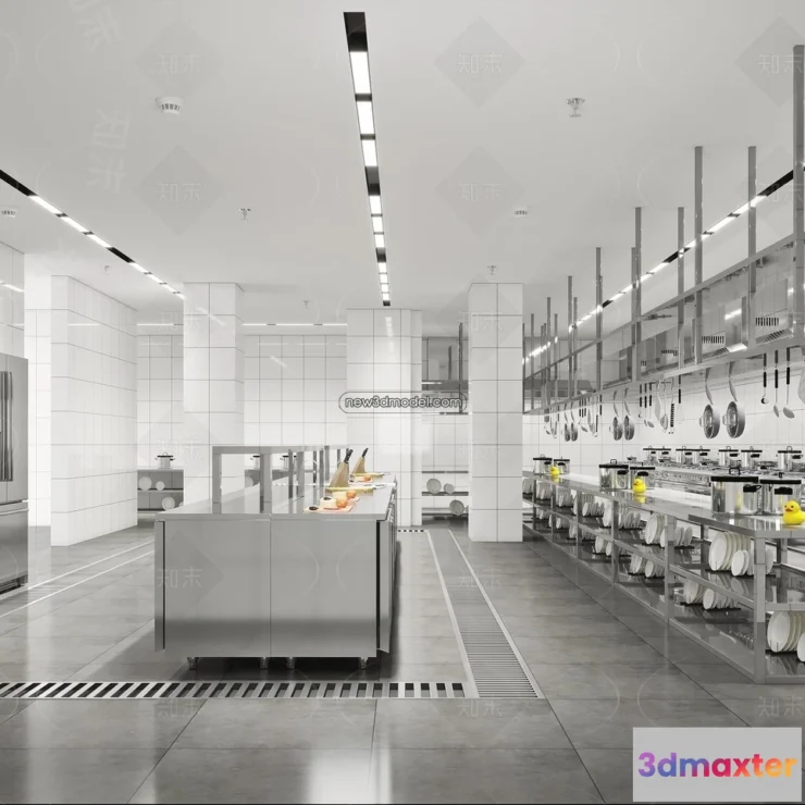 1584617 - Restaurant Kitchen 3D Models - 3D Scene - 063 3D Max