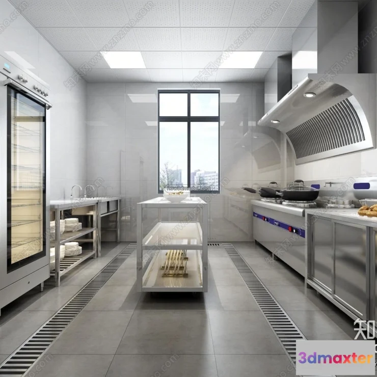 1584619 - Restaurant Kitchen 3D Models - 3D Scene - 064 3D Max