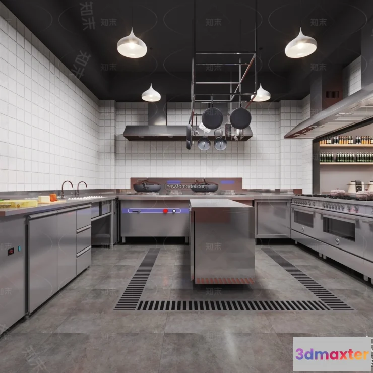 1584625 - Restaurant Kitchen 3D Models - 3D Scene - 067 3D Max