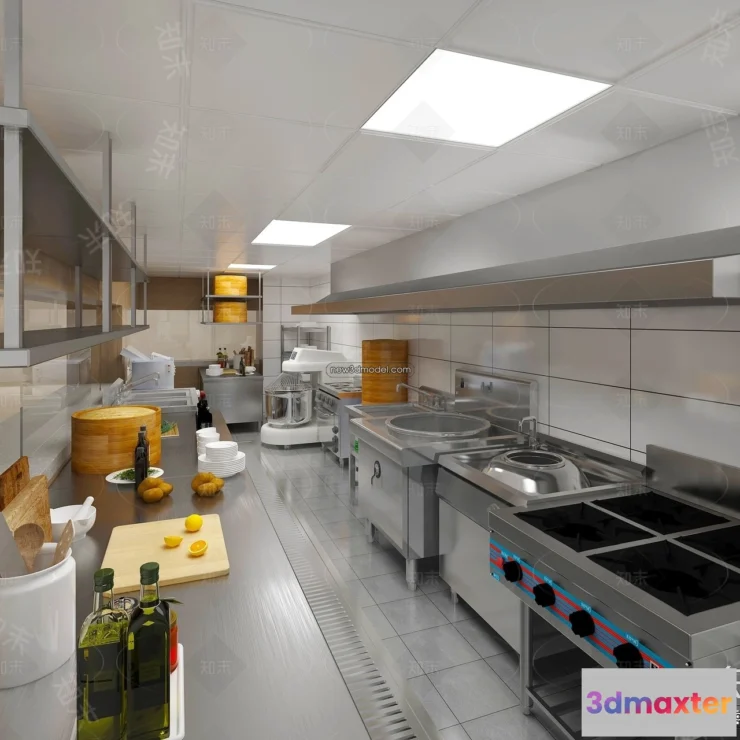 1584633 - Restaurant Kitchen 3D Models - 3D Scene - 071 3D Max