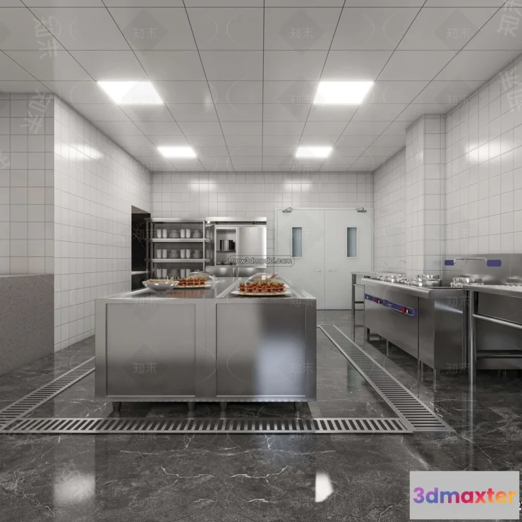 1584645 - Restaurant Kitchen 3D Models - 3D Scene - 077 3D Max
