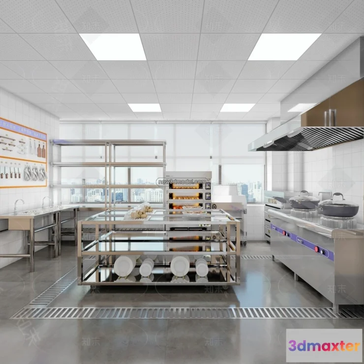 1584647 - Restaurant Kitchen 3D Models - 3D Scene - 078 3D Max