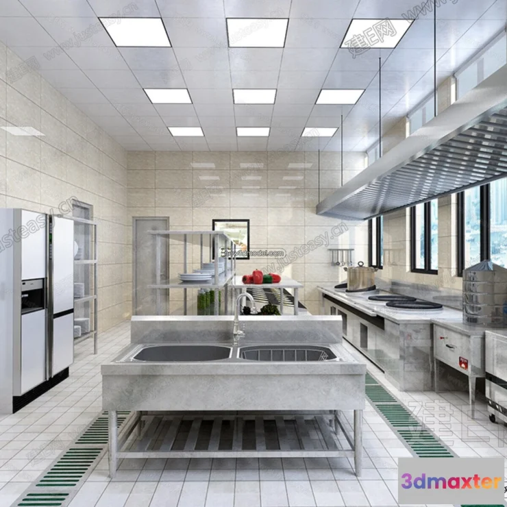 1584679 - Restaurant Kitchen 3D Models - 3D Scene - 094 3D Max