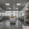 1584697 - Modern Style Interior 3D Blocks and 3D Models - Restaurant Kitchen 3D Scene - 896 3D Max