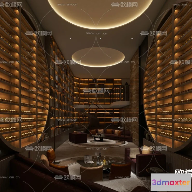 1685948 - Wine Cellar 3D Model - Wine Cabinet - 048 - VRAY Render 3D Max