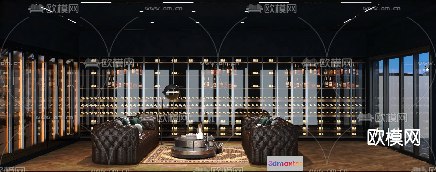 1685950 - Wine Cellar 3D Model - Wine Cabinet - 049 - VRAY Render 3D Max