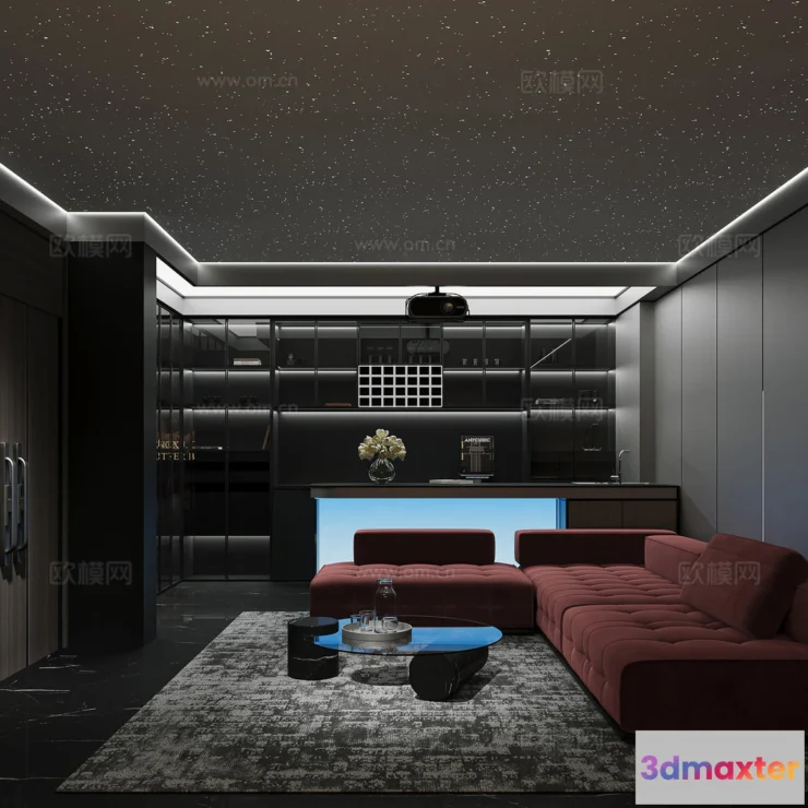 1686446 - KTV Interior 3D Models - Karaoke - 102 - CORONA Render 3D Max