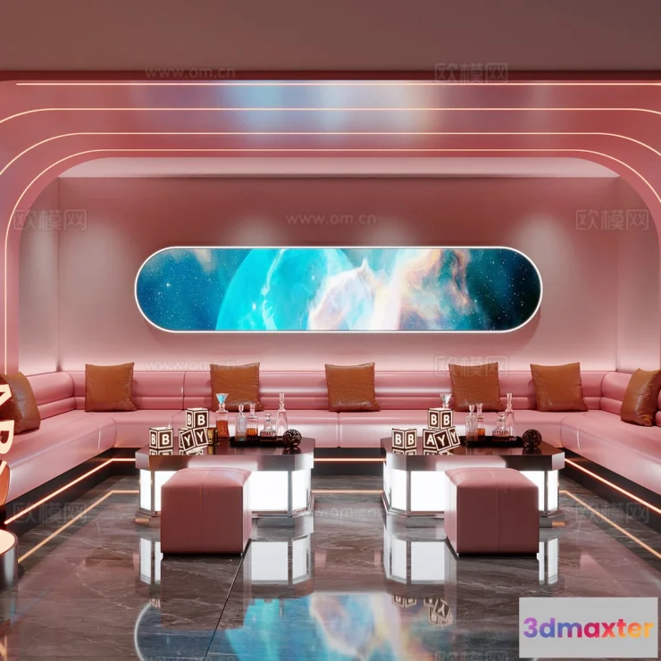 1686516 - KTV Interior 3D Models - Karaoke - 137 - CORONA Render 3D Max
