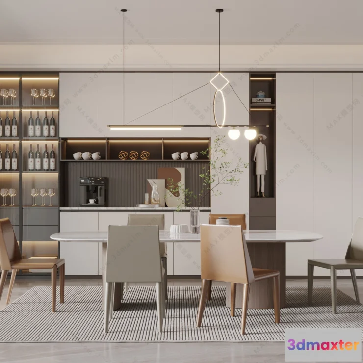 1154690 - MODERN INTERIOR 3D SCENES - DINING ROOM - 0027