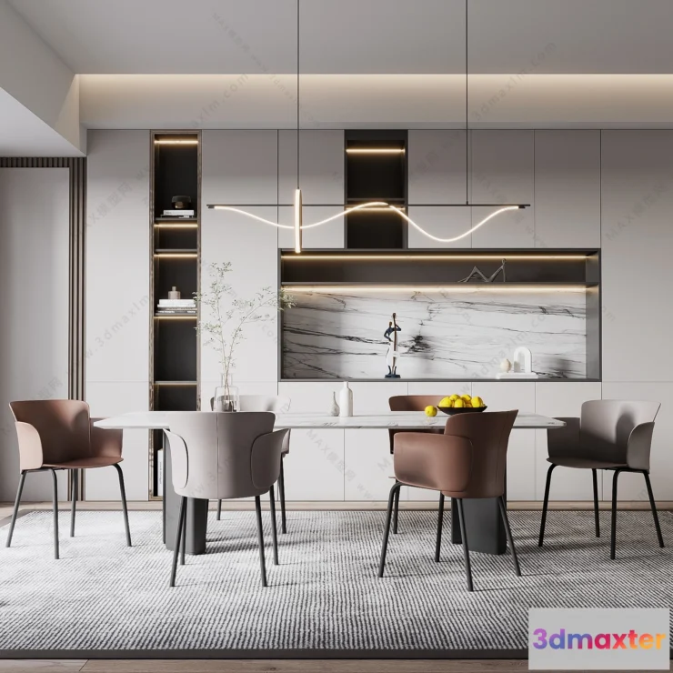 1154722 - MODERN INTERIOR 3D SCENES - DINING ROOM - 0043