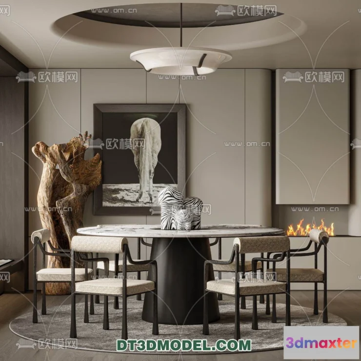 1160652 - WABI SABI STYLE 3D MODELS - DINING TABLE - 0034