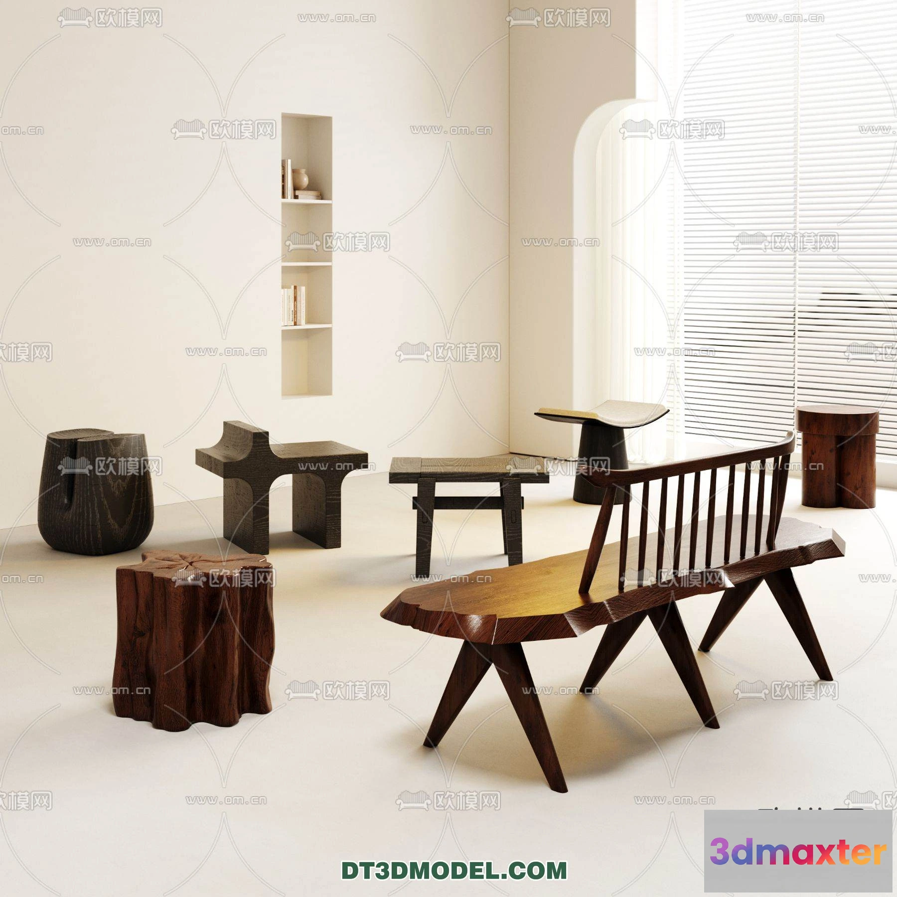1160670 - WABI SABI STYLE 3D MODELS - DINING TABLE - 0043