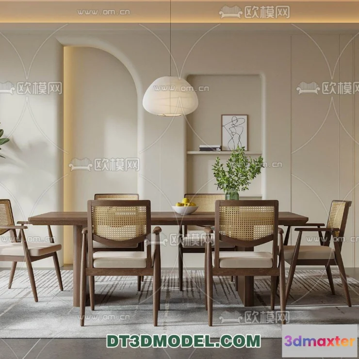 1160698 - WABI SABI STYLE 3D MODELS - DINING TABLE - 0057