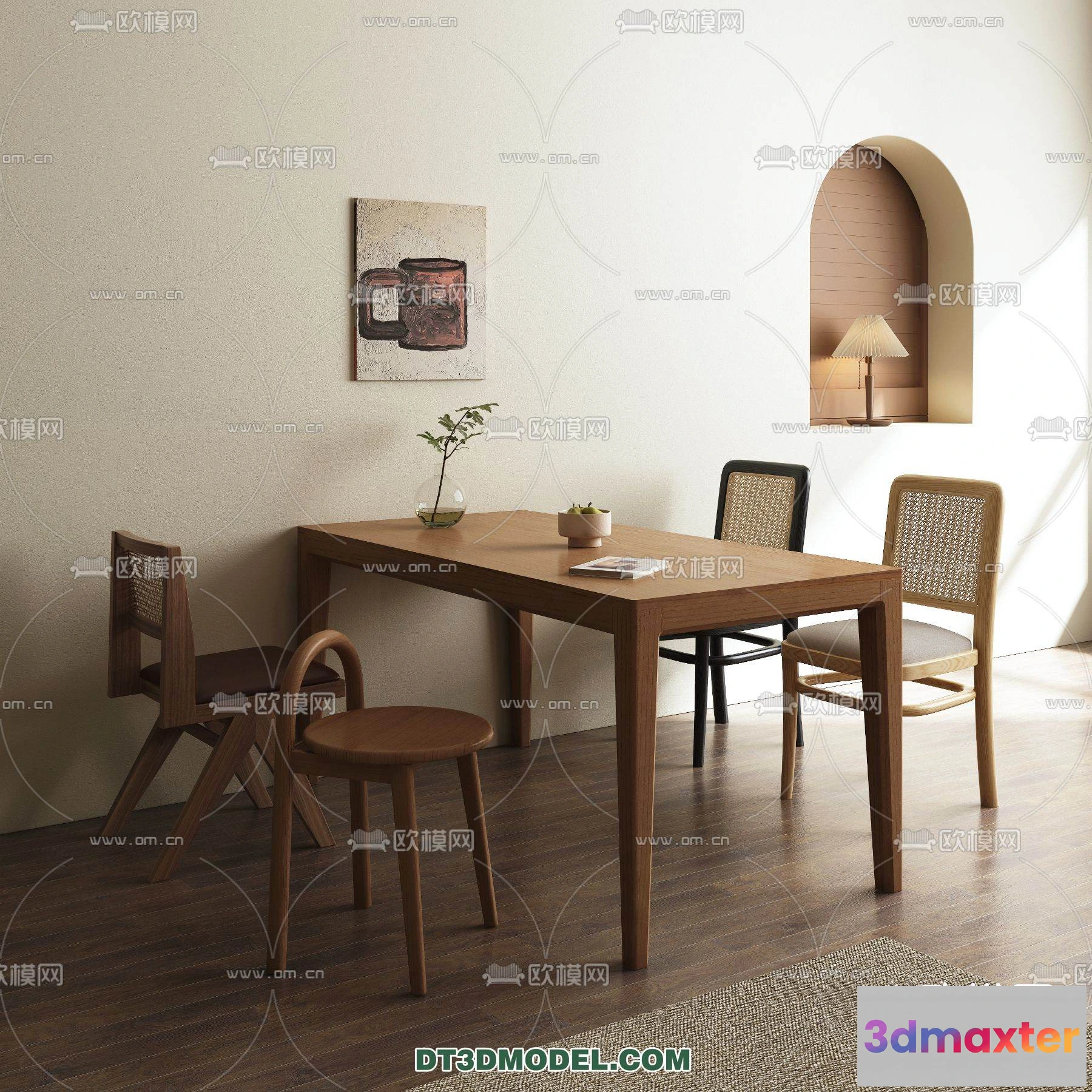 1160752 - WABI SABI STYLE 3D MODELS - DINING TABLE - 0084