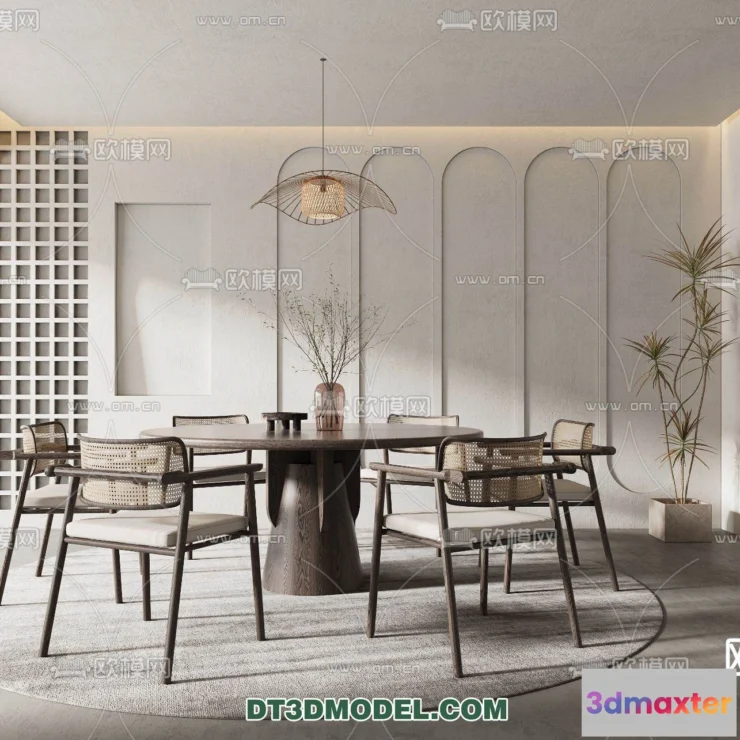 1160786 - WABI SABI STYLE 3D MODELS - DINING TABLE - 0101