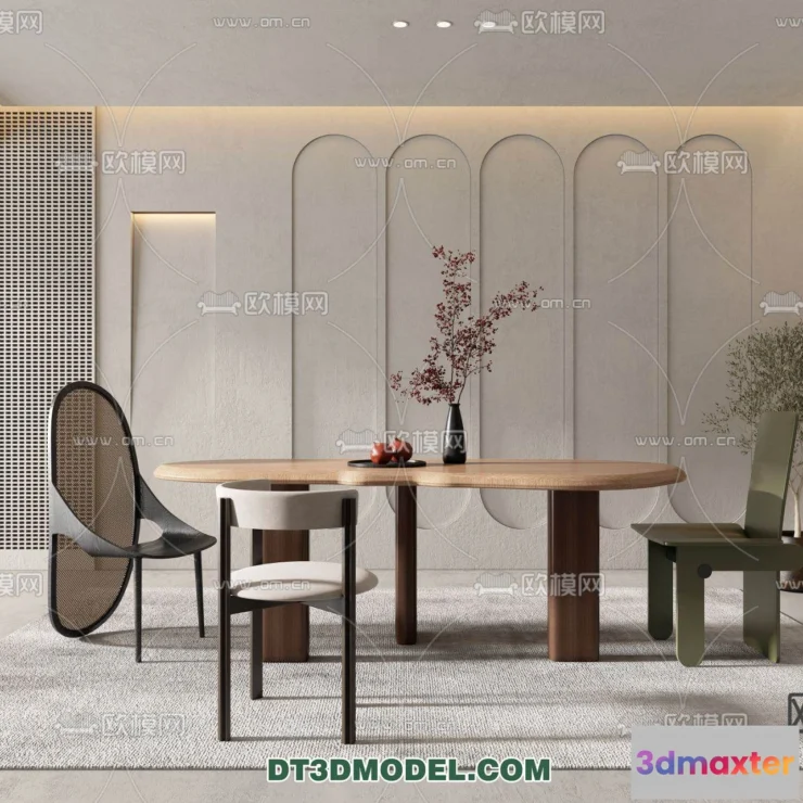 1160788 - WABI SABI STYLE 3D MODELS - DINING TABLE - 0102