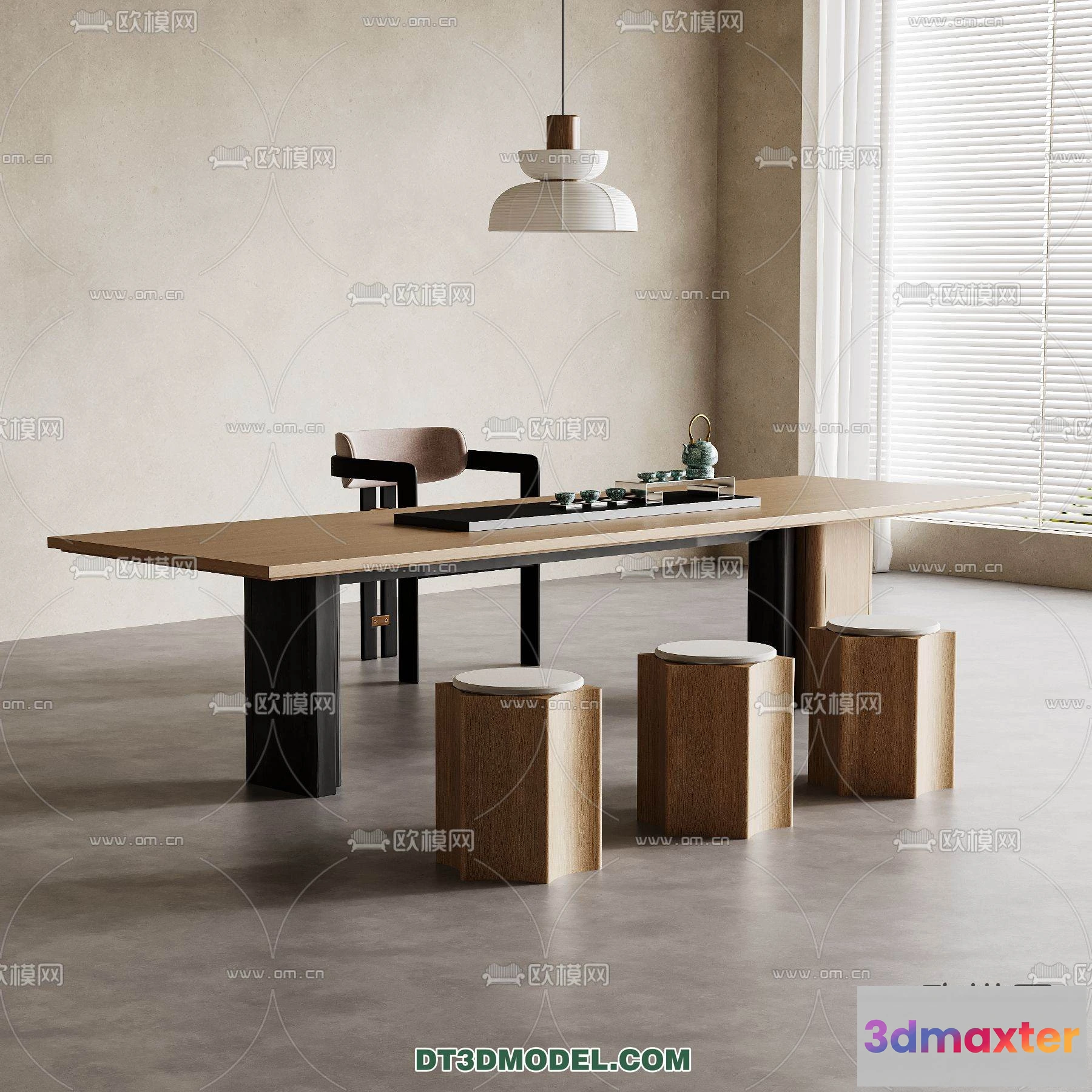 1160794 - WABI SABI STYLE 3D MODELS - DINING TABLE - 0105