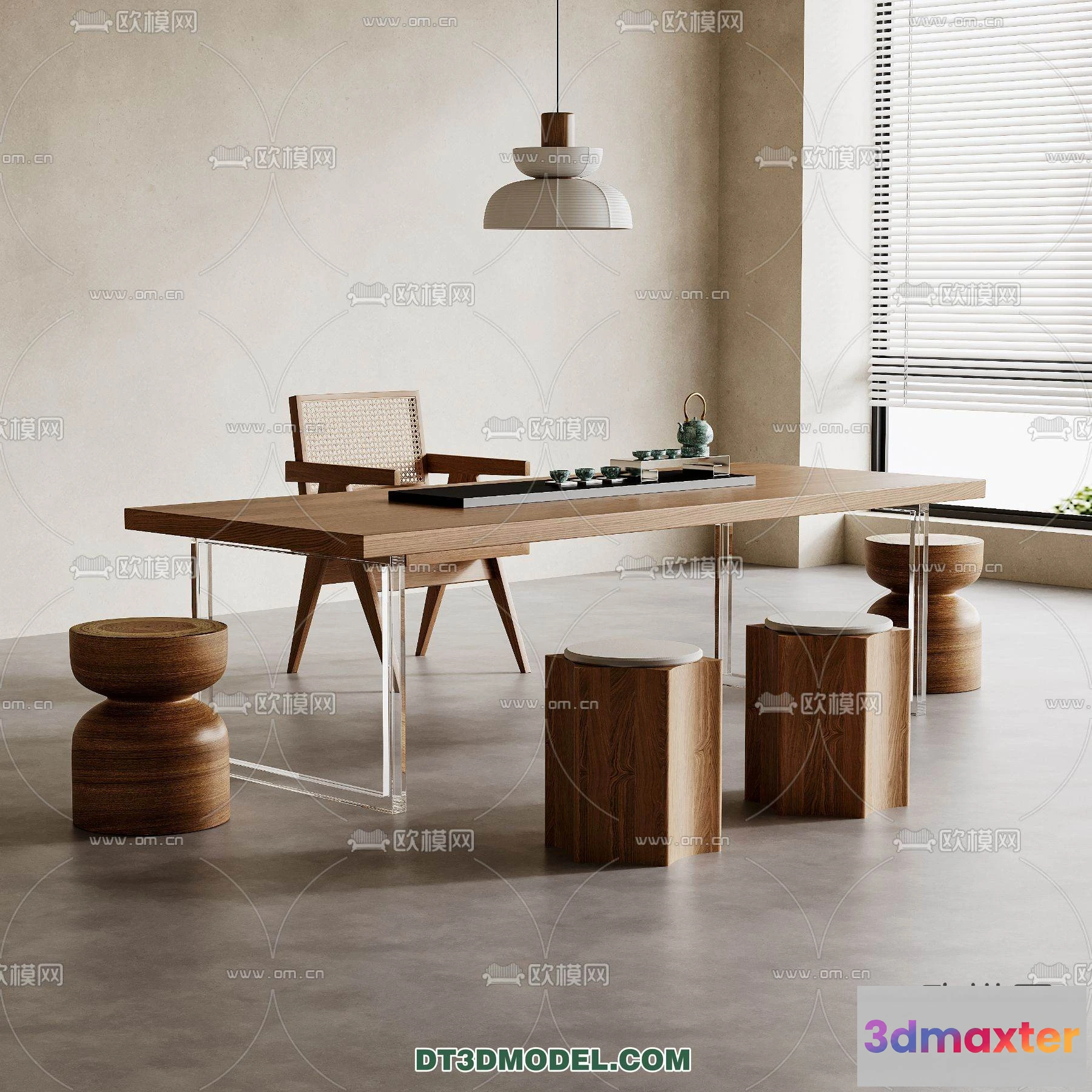 1160796 - WABI SABI STYLE 3D MODELS - DINING TABLE - 0106