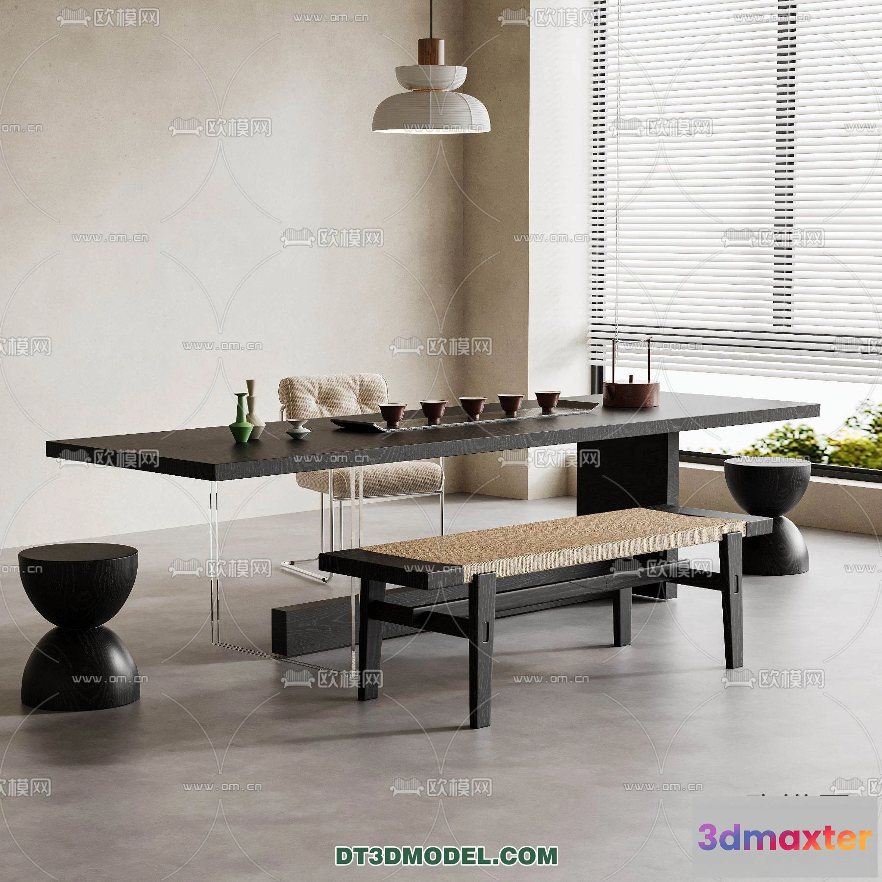 1160798 - WABI SABI STYLE 3D MODELS - DINING TABLE - 0107