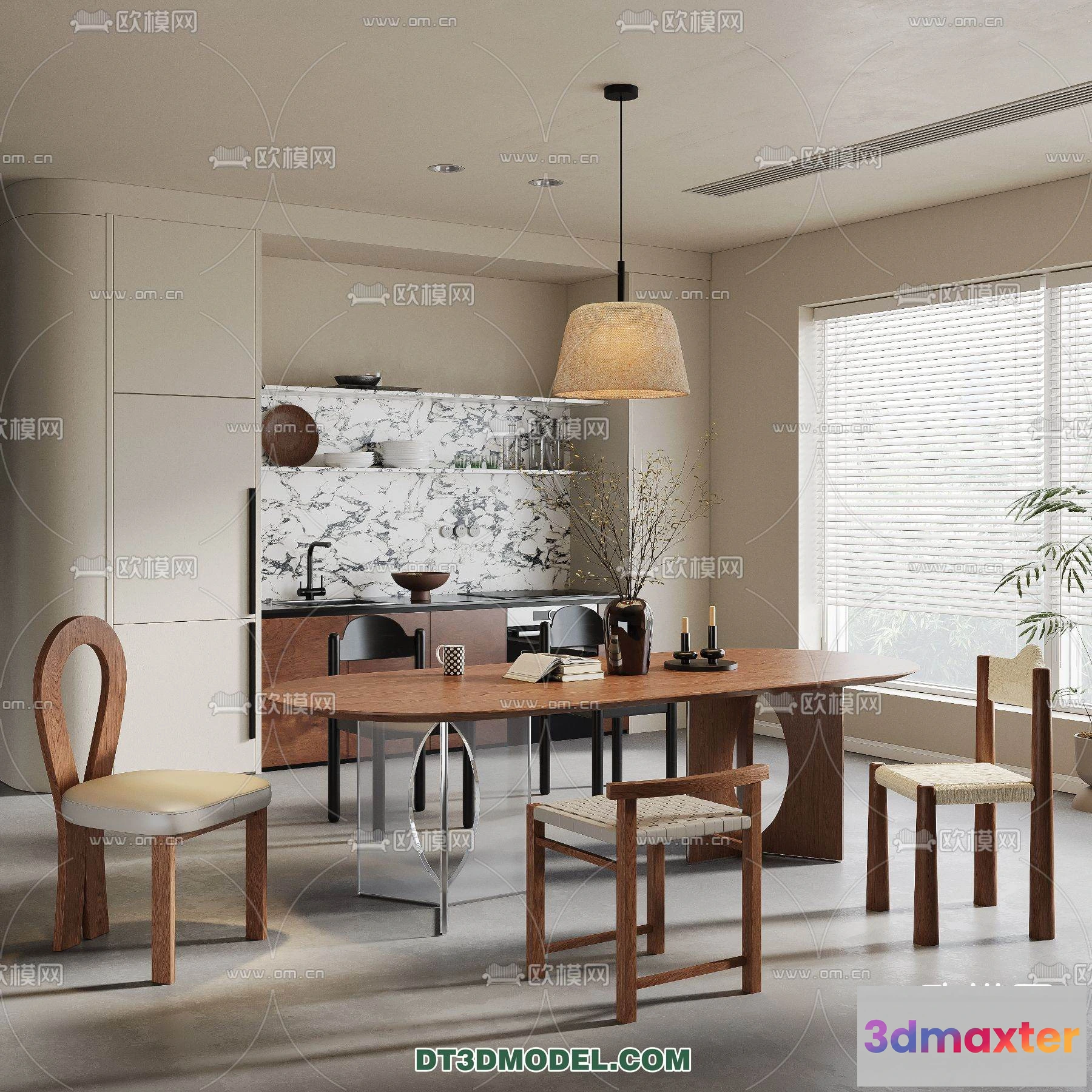 1160850 - WABI SABI STYLE 3D MODELS - DINING TABLE - 0133