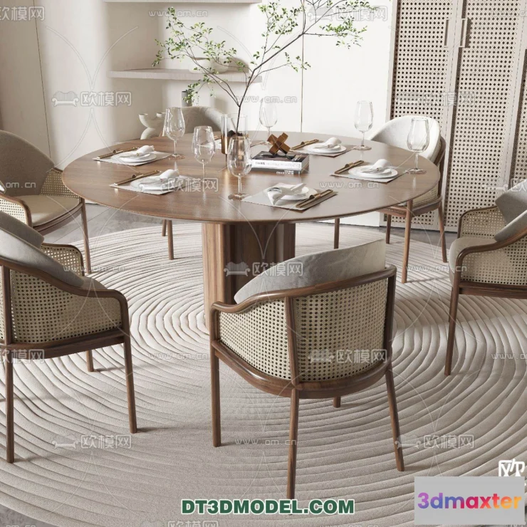 1160860 - WABI SABI STYLE 3D MODELS - DINING TABLE - 0138