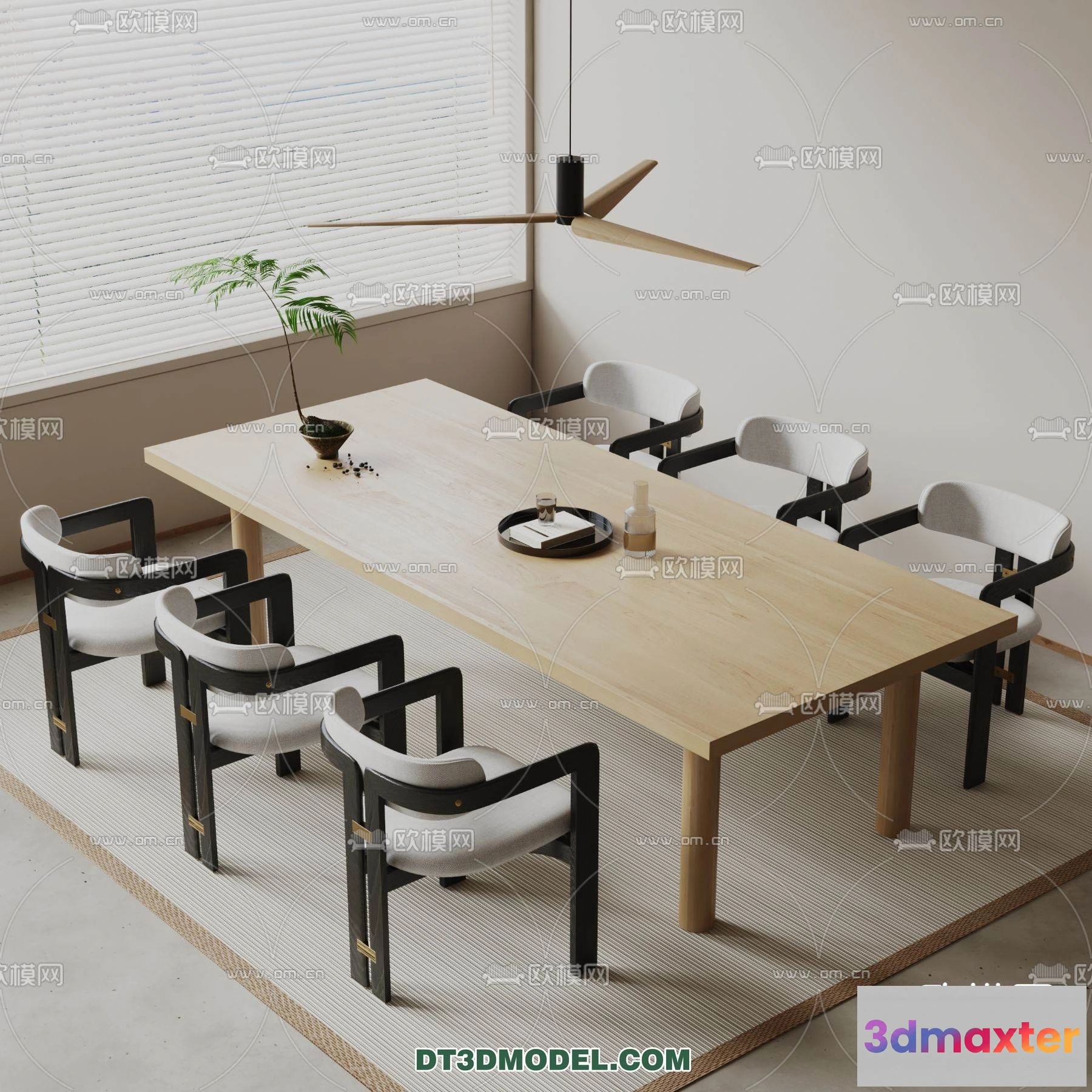 1160864 - WABI SABI STYLE 3D MODELS - DINING TABLE - 0140