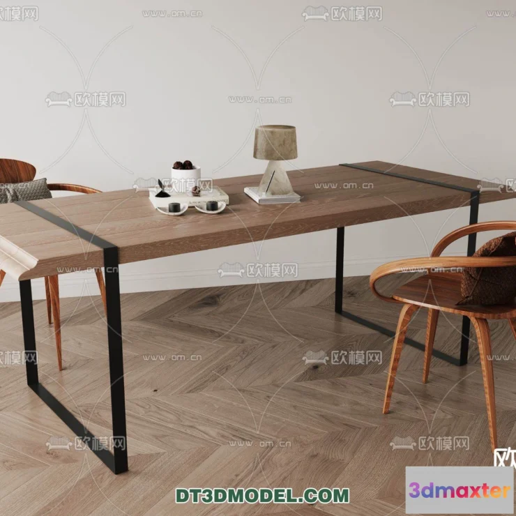 1160880 - WABI SABI STYLE 3D MODELS - DINING TABLE - 0148
