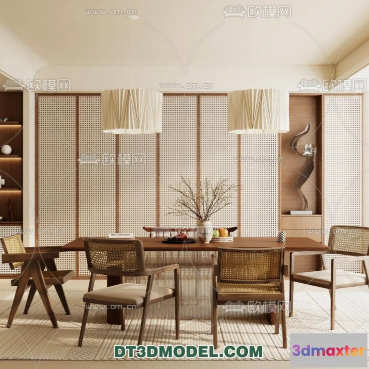 1160882 - WABI SABI STYLE 3D MODELS - DINING TABLE - 0149