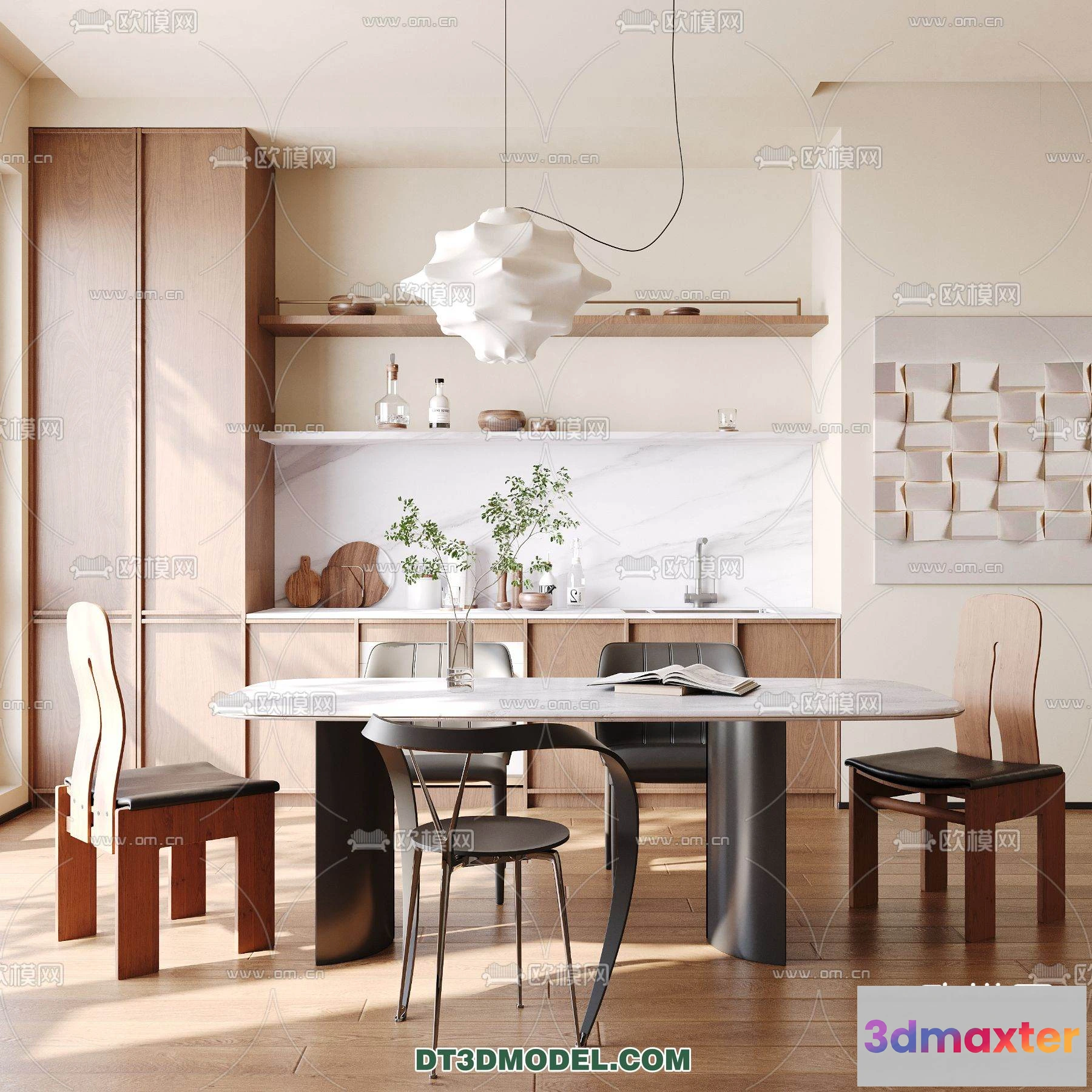 1160898 - WABI SABI STYLE 3D MODELS - DINING TABLE - 0157