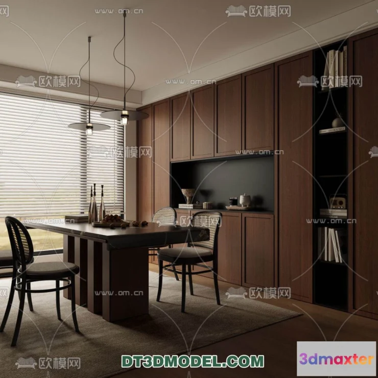 1160910 - WABI SABI STYLE 3D MODELS - DINING TABLE - 0163