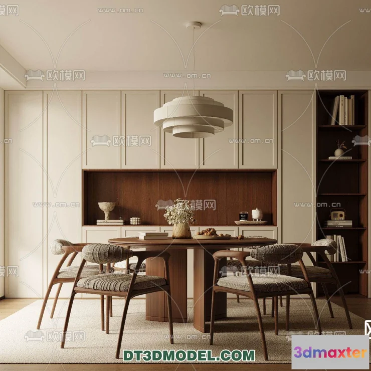 1160922 - WABI SABI STYLE 3D MODELS - DINING TABLE - 0169