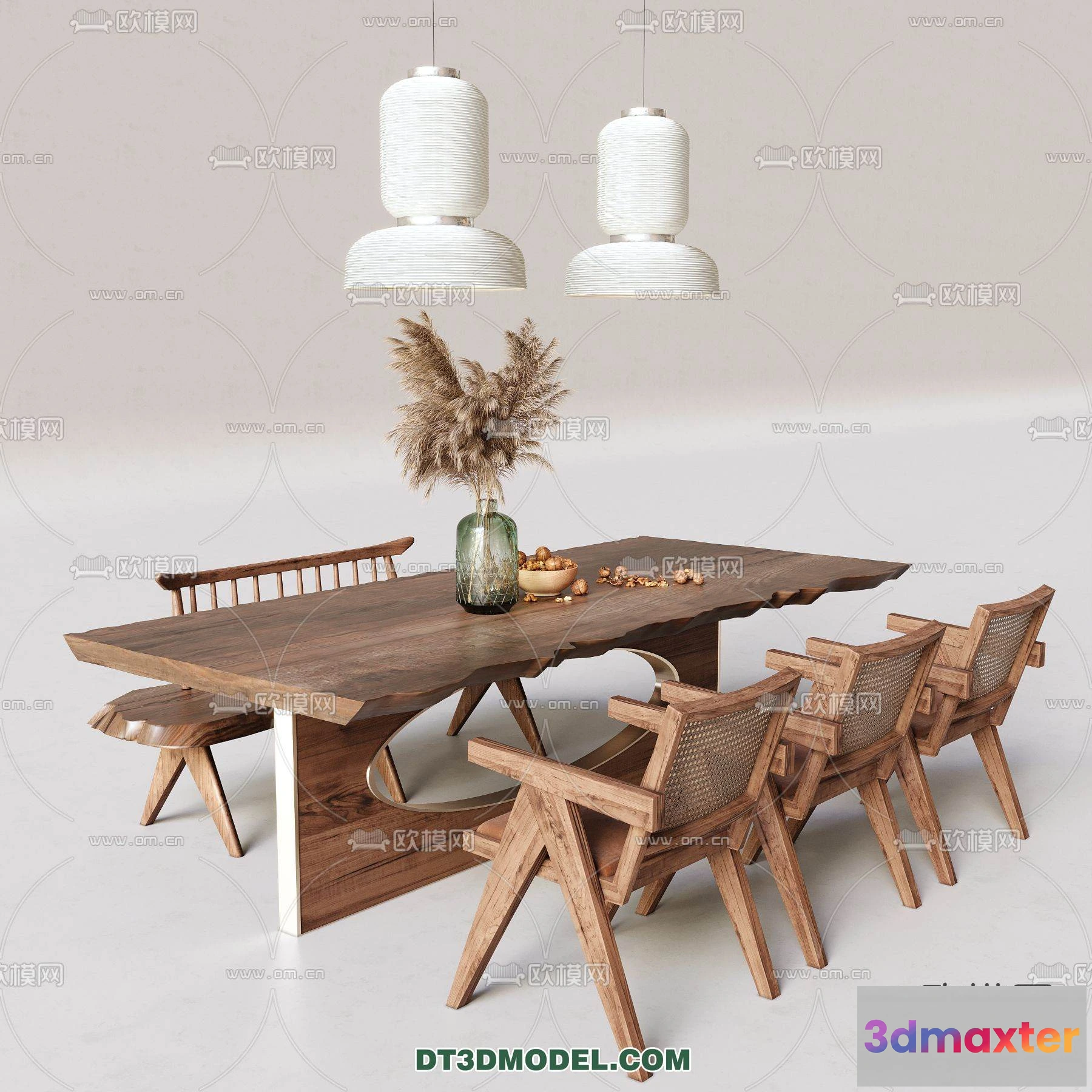 1160924 - WABI SABI STYLE 3D MODELS - DINING TABLE - 0170