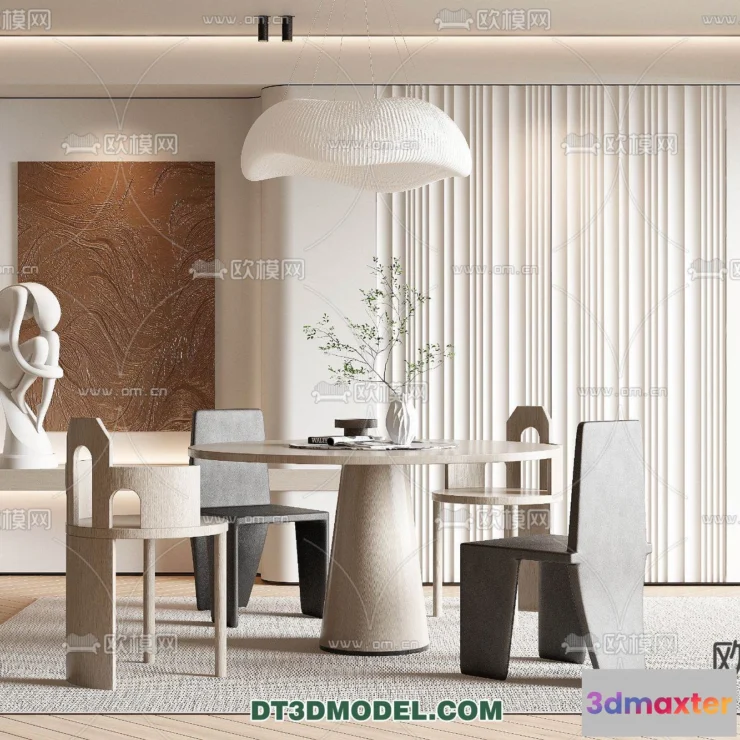 1160936 - WABI SABI STYLE 3D MODELS - DINING TABLE - 0176