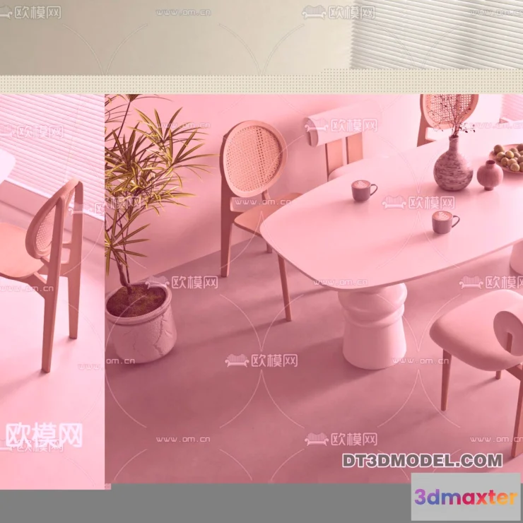 1160948 - WABI SABI STYLE 3D MODELS - DINING TABLE - 0182