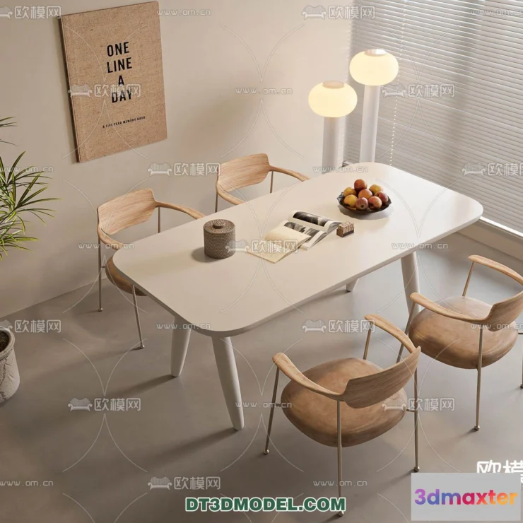 1160950 - WABI SABI STYLE 3D MODELS - DINING TABLE - 0183