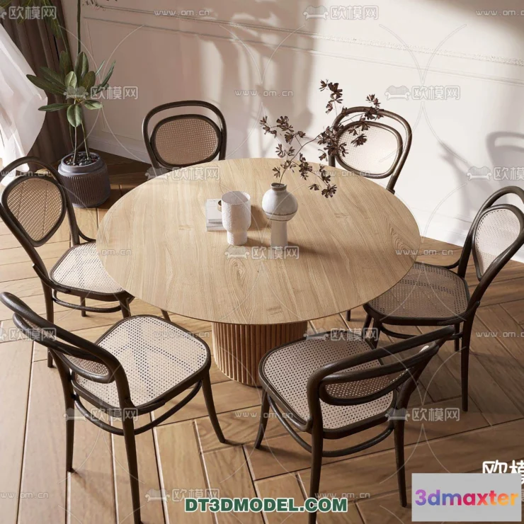 1160958 - WABI SABI STYLE 3D MODELS - DINING TABLE - 0187