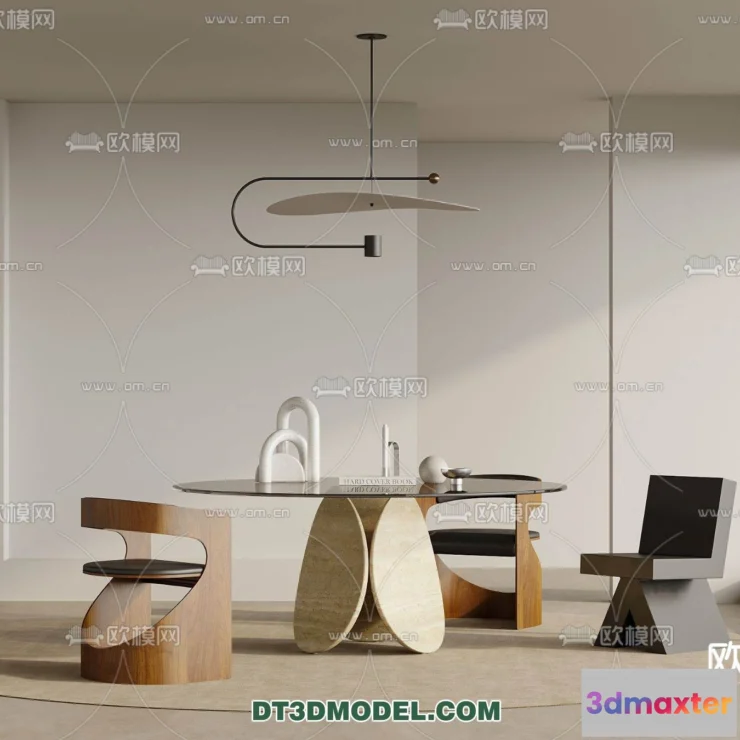 1160960 - WABI SABI STYLE 3D MODELS - DINING TABLE - 0188